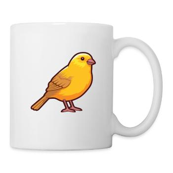 Canary Cartoon Kawaii Watercolor Illustration - Mug - white - Right