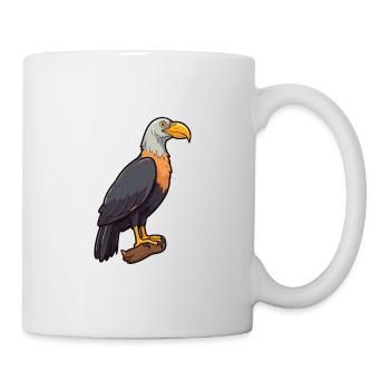Kondor-Karikatur-Kawaii-Aquarell-Illustration - Tasse - Weiß - Rechts