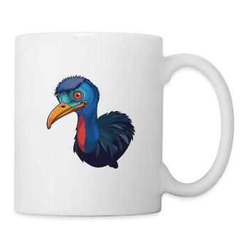 Cassowary Cartoon Kawaii Watercolor Illustration - Mug - white - Right