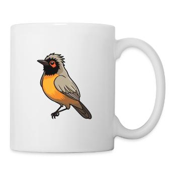 Bulbul Cartoon Kawaii Aquarelle Illustration - Mug blanc - blanc - Droite