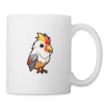 Cockatiel Cartoon Kawaii Watercolor Illustration - Mug - white - Right