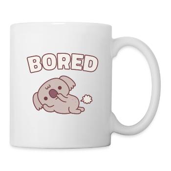 Cute Koala Bear Picking Nose Bored Funny - Mug - white - Right