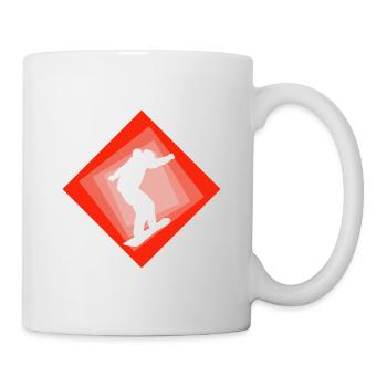 Snowboarding Wintersportler Snowboarder - Tasse - Weiß - Rechts