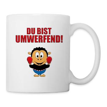 SCHAF - BOXER - SPORT - DU BIST UMWERFEND! - Tasse - Weiß - Rechts