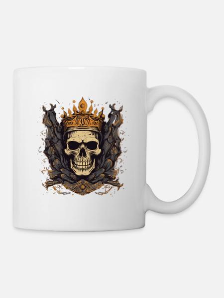 Halloween Skeleton King Sweet Sour Disguise - Mug - white