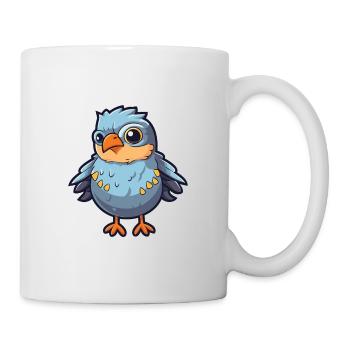 Coucou Dessin Animé Kawaii Aquarelle Illustration - Mug blanc - blanc - Droite