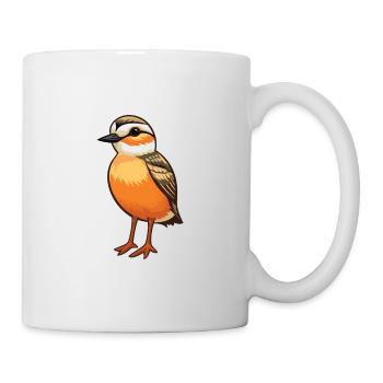 Dotterel Cartoon Kawaii Aquarelle Illustration - Mug blanc - blanc - Droite