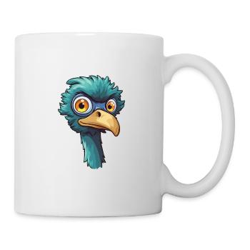 Emu Cartoon Kawaii Watercolor Illustration - Mug - white - Right