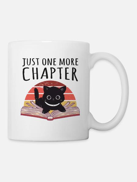 Just one more chapter Bookworm Cat - Tasse - Weiß