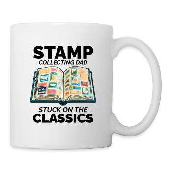 Collectionneur de timbres-poste vintage papa philatéliste - Mug blanc - blanc - Droite