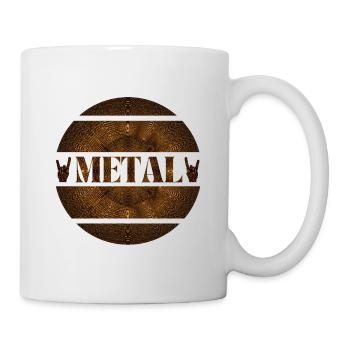 Heavy metal Explosion in rostbraun - Tasse - Weiß - Rechts