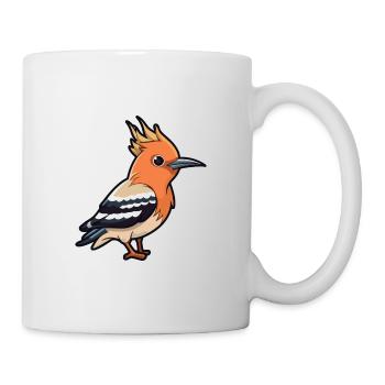 Wiedehopf-Karikatur Kawaii Aquarell-Illustration - Tasse - Weiß - Rechts