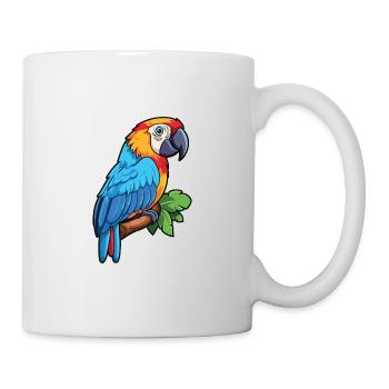 Macaw parrot Cartoon Kawaii Colorful Illustration - Mug - white - Right