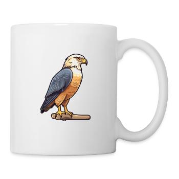 Hawk Cartoon Kawaii Watercolor Illustration - Mug - white - Right