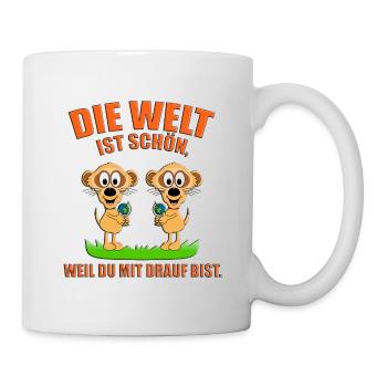 ERDMÄNNCHEN - LIEBE - DIE WELT IST SCHÖN... - Tasse - Weiß - Rechts