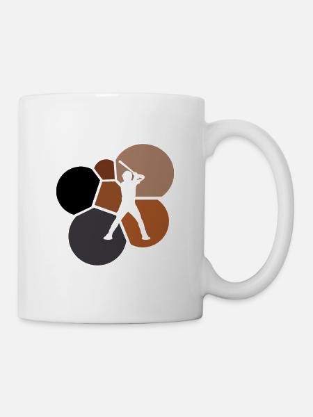 Baseball Batting Bat Baseballspieler - Tasse - Weiß
