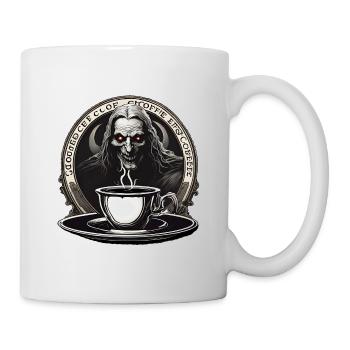 Vieil homme / effrayant / Halloween / rétro / Vintage - Mug blanc - blanc - Droite