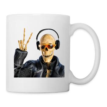 Sensenmann liebt coole Musik - Tasse - Weiß - Rechts