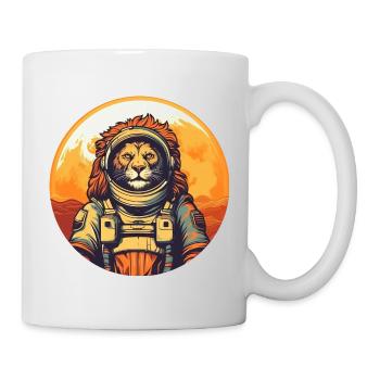 Lion in space - Mug - white - Right