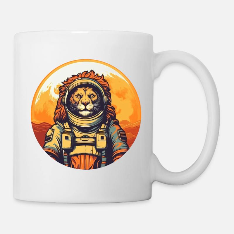 Löwe im Weltraum - Tasse - Weiß