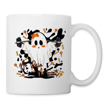 No Workout No Treats! Halloween Fitness Geist - Tasse - Weiß - Rechts