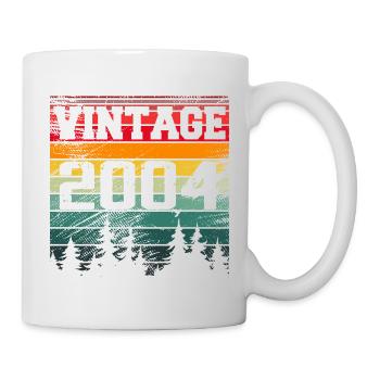 2004 Vintage Geburtstagsgeschenk 2004 Retro - Tasse - Weiß - Rechts