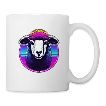 Disco Sheep / Animal / Neon / Zoo / Wool / Lamb - Mug - white - Right
