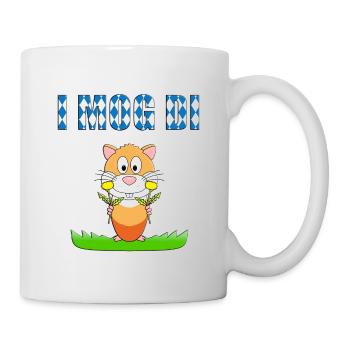 HAMSTER - BLUMEN - WIESE - I MOG DI - LIEBE - TIER - Tasse - Weiß - Rechts