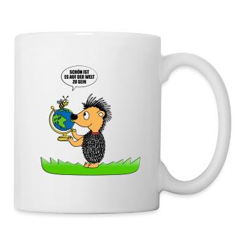 BIENE - STACHELSCHWEIN - WELT - SCHÖN IST ES... - Tasse - Weiß - Rechts
