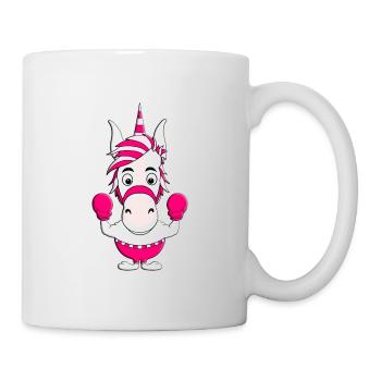 EINHORN - BOXER - BOXEN - SPORT - TIERISCH - GUT - Tasse - Weiß - Rechts