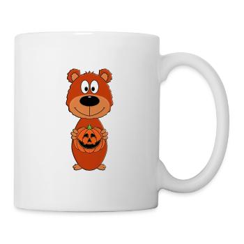 KÜRBIS - HALLOWEEN - TEDDYBÄR - BÄR - TEDDY - TIER - Tasse - Weiß - Rechts
