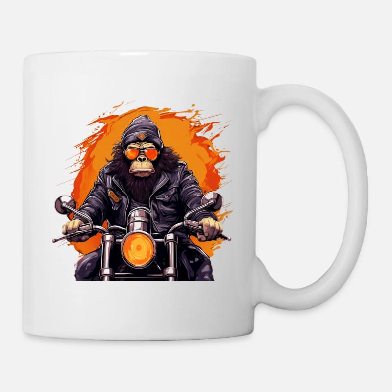 Gorilla Biker - Mug - white