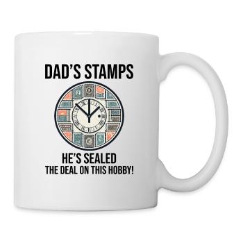 Timbres-poste d’époque Collectionneur de papa - Mug blanc - blanc - Droite