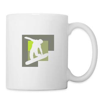 Snowboard Wintersportler Snowboardfahrer - Tasse - Weiß - Rechts