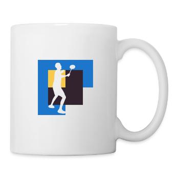 Badminton Clear Badmintonspieler Smash - Tasse - Weiß - Rechts