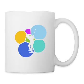 Golf Golfball Golfplatz Putting - Tasse - Weiß - Rechts