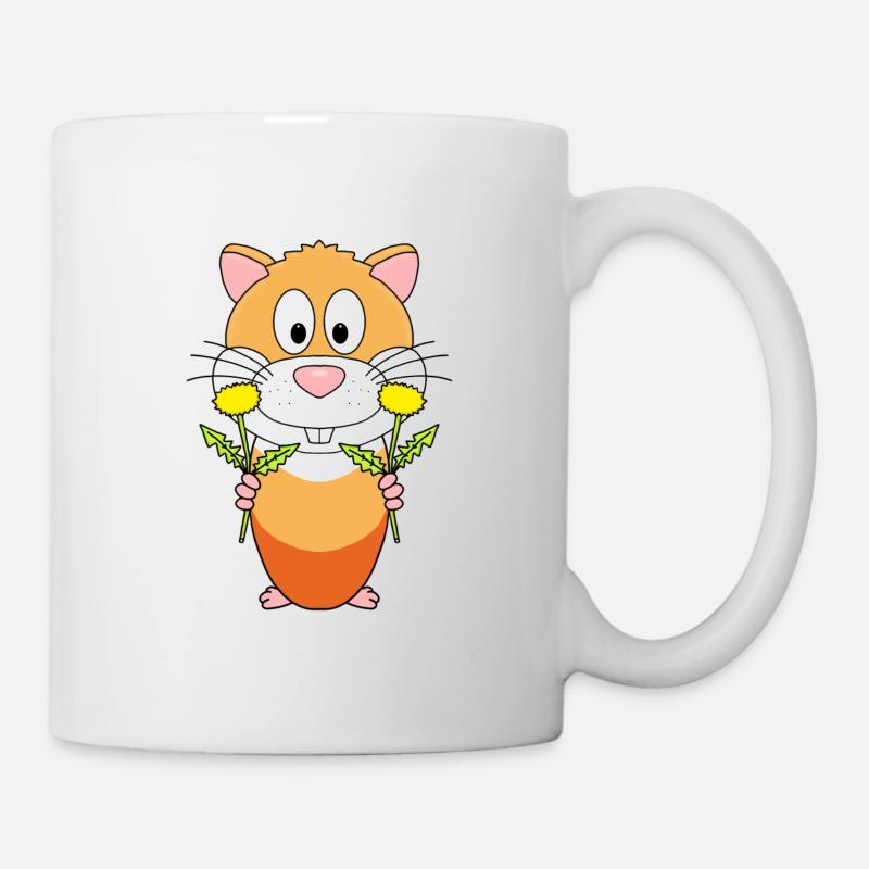 HAMSTER - BLUMEN - TIER - LIEBE - TIERE - Tasse - Weiß