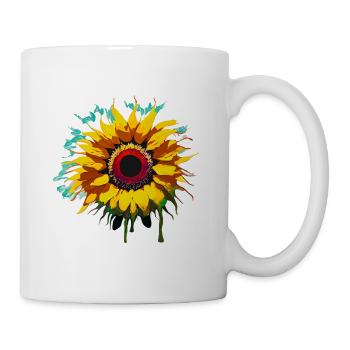 Tournesol peinture - Mug blanc - blanc - Droite