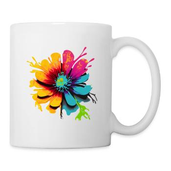 Farbe der Blume - Tasse - Weiß - Rechts