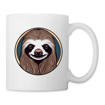 Faultier / Tier / gelassen / Baum / Zoo / niedlich - Tasse - Weiß - Rechts