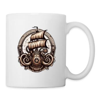 Bateau pirate / Bateau / Mer / Océan / Vagues - Mug blanc - blanc - Droite