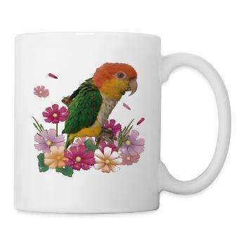 Der orangeköpfige Caique - Tasse - Weiß - Rechts