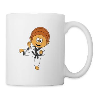 JUNGE - KARATE - JUDO - SPORT - KAMPFSPORT - Tasse - Weiß - Rechts