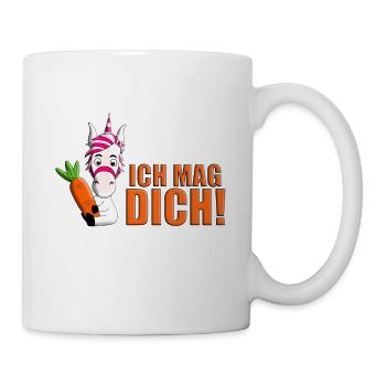MÖHRE - KAROTTE - EINHORN - ICH MAG DICH! - Tasse - Weiß - Rechts