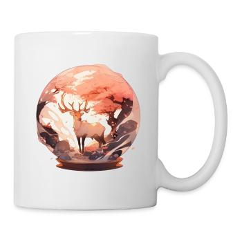 Le Cerf d'Automne - Version Boule à neige - Mug blanc - blanc - Droite