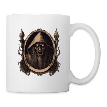 Vieil homme / effrayant / Halloween / rétro / Vintage - Mug blanc - blanc - Droite
