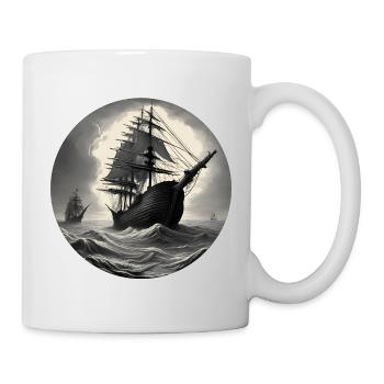 Bateau pirate / Bateau / Mer / Océan / Vagues - Mug blanc - blanc - Droite