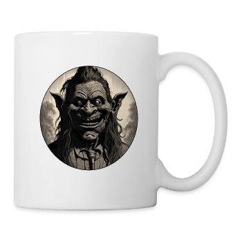 Gnom / Fantasie / Märchenwelt / Troll / Mystisch - Tasse - Weiß - Rechts