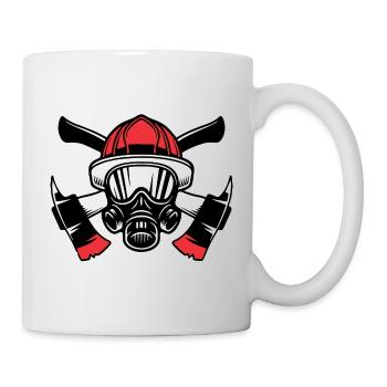 Äxte und Helm - Tasse - Weiß - Rechts