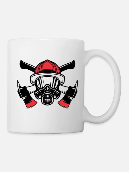 Äxte und Helm - Tasse - Weiß
